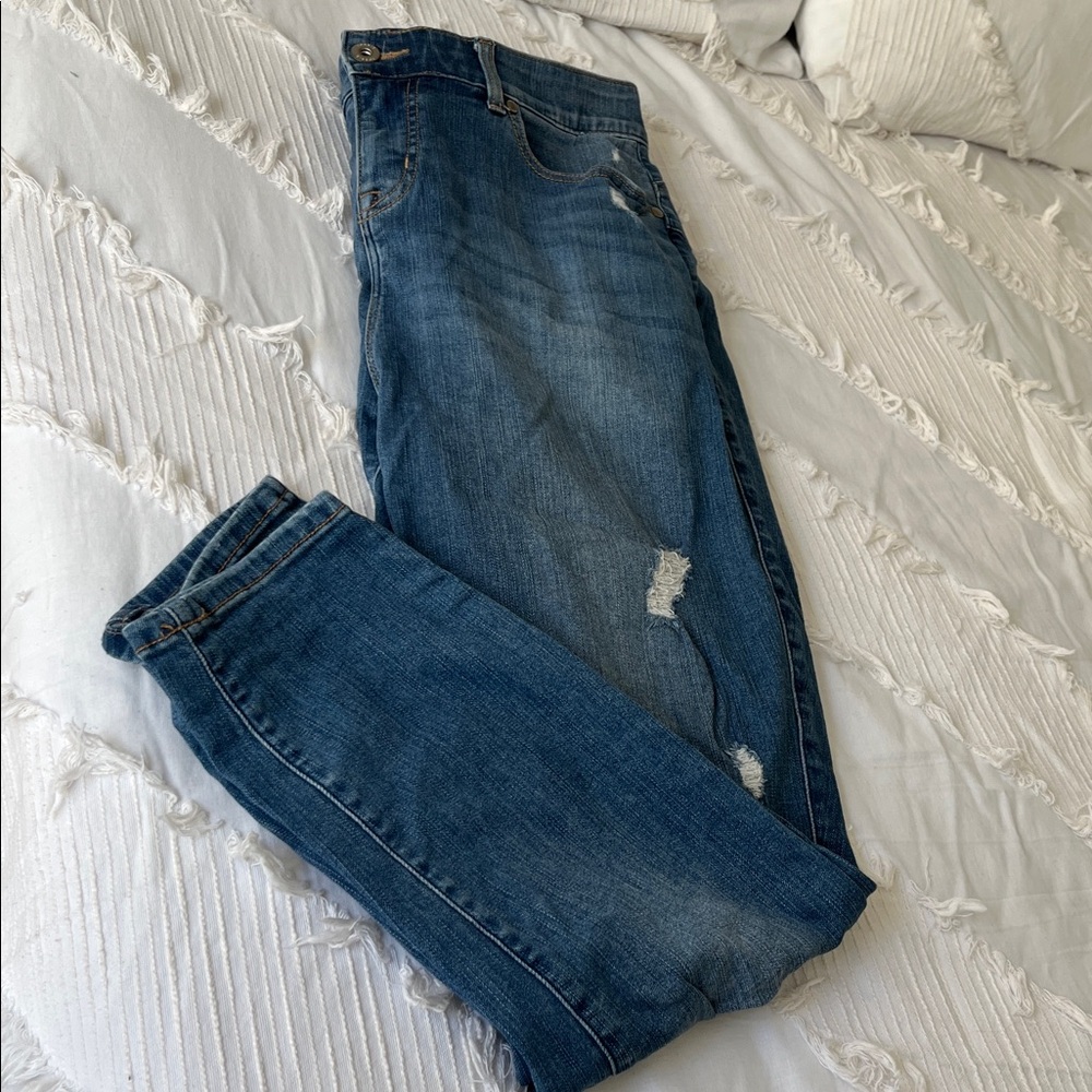 Torrid Blue Distressed Boyfriend Jeans